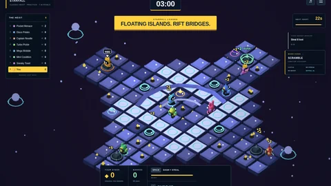 Starfall floating-island gameplay